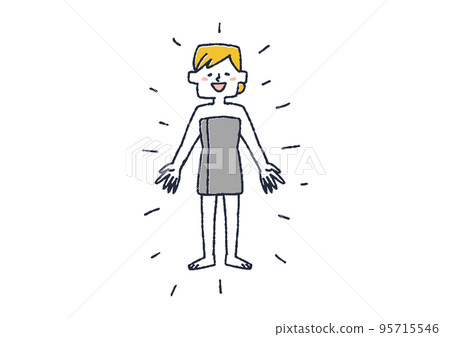 桑拿浴中體格健壯的女人 桑拿浴中體格健壯的女人 95715546