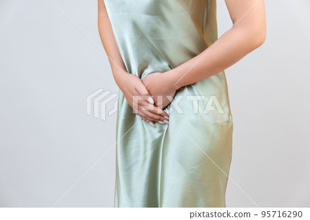 Menstrual pain, woman with stomachache suffering from pms , endometriosis, cystitis and other diseases of the urinary system Menstrual pain, woman with stomachache suffering from pms , endometriosis, cystitis and other diseases of the urinary system 95716290
