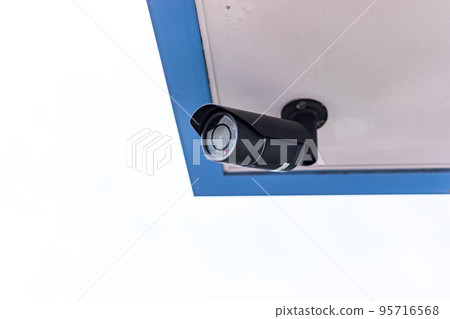 Security measures Security cameras under the eaves 95716568