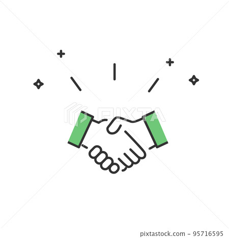 Vector illustration material to shake hands Vector illustration material to shake hands 95716595