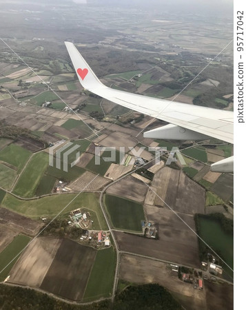 Hokkaido scenery from above 95717042