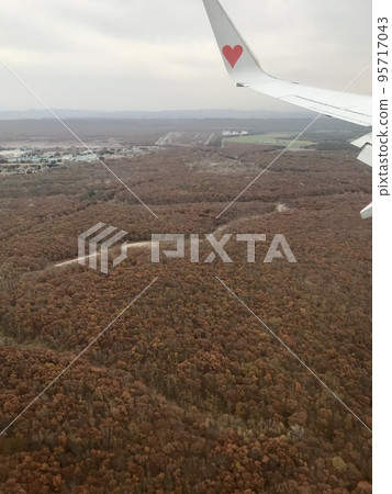 Hokkaido scenery from above 95717043