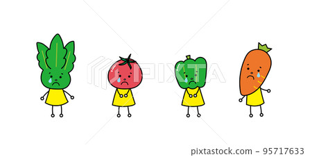 crying vegetable character set 95717633