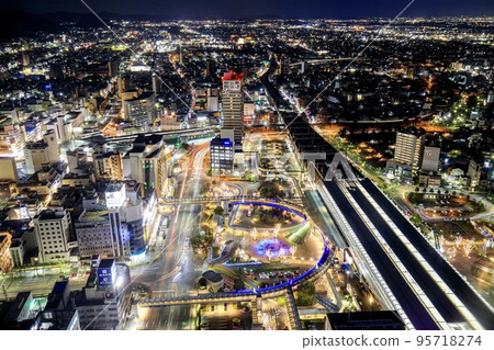 Gifu City Night view of Gifu City from the observation deck on the top floor of Gifu City Tower 43 (in the direction of Gifu Station) 95718274