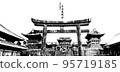 "Nikko Toshogu Shrine (ink painting style)" Nikko City, Tochigi Prefecture 95719185