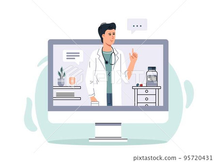 Online medical consultation, support. Online doctor. Healthcare services. Online medical consultation, support. Online doctor. Healthcare services. 95720431