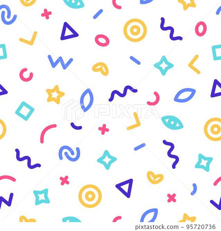 Memphis style seamless pattern. Memphis style seamless pattern. 95720736