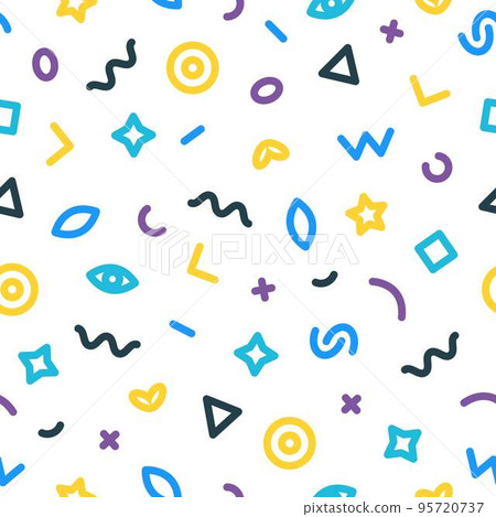 Memphis style seamless pattern. Memphis style seamless pattern. 95720737
