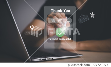 Smartphone with Online payment ,Hand touch banking online bill payment Approved concept button, credit card and network connection icon on business technology virtual screen background Smartphone with Online payment ,Hand touch banking online bill payment Approved concept button, credit card and network connection icon on business technology virtual screen background 95721973