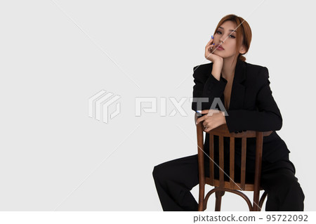 High fashion portrait of young elegant woman in High fashion portrait of young elegant woman in 95722092