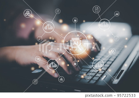 Ai technology concept, Digital transformation change management, internet of things. new technology bigdata and business process strategy, customer service management, cloud computing, smart industry. Ai technology concept, Digital transformation change management, internet of things. new technology bigdata and business process strategy, customer service management, cloud computing, smart industry. 95722533