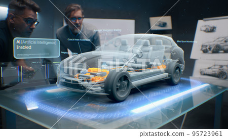 Engineers testing ai artificial intelligence system autopilot Engineers testing ai artificial intelligence system autopilot 95723961