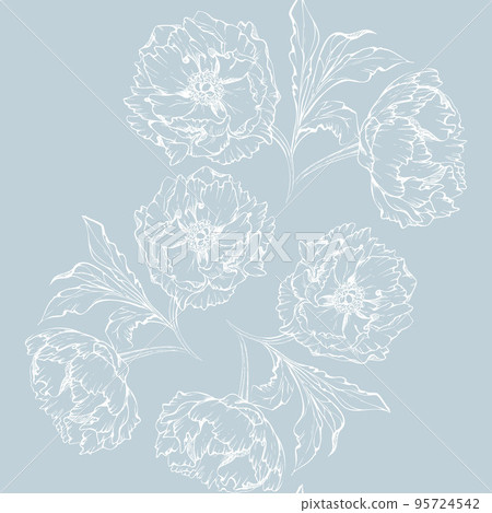 Floral seamless pattern For textile, wallpapers, print, wrapping paper.  Vector stock illustration. Stock Vector