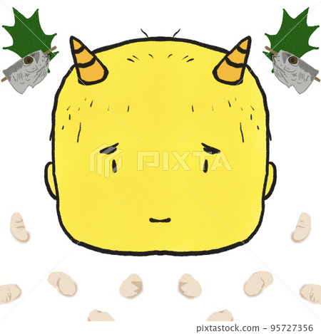 Setsubun Mamemaki Demon Yellow Demon Bean Holly 沙丁魚 Setsubun Mamemaki Demon Yellow Demon Bean Holly 沙丁魚 95727356