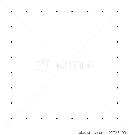 Square shape dotted icon vector symbol for creative graphic design ui element in a pictogram illustration Square shape dotted icon vector symbol for creative graphic design ui element in a pictogram illustration 95727403