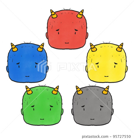 Setsubun Mamemaki 惡魔 紅色惡魔 黃色惡魔 黑色惡魔 綠色惡魔 藍色惡魔 95727550