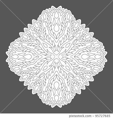 Line art for coloring book with floral pattern 95727685