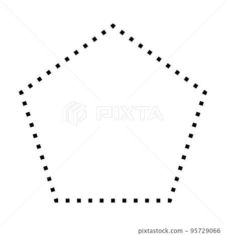 Pentagon symbol dotted shape vector icon for creative graphic design ui element in a pictogram illustration 95729066