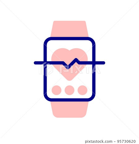Heart rate bracelet icon. measure user health. Heart rate bracelet icon. measure user health. 95730620