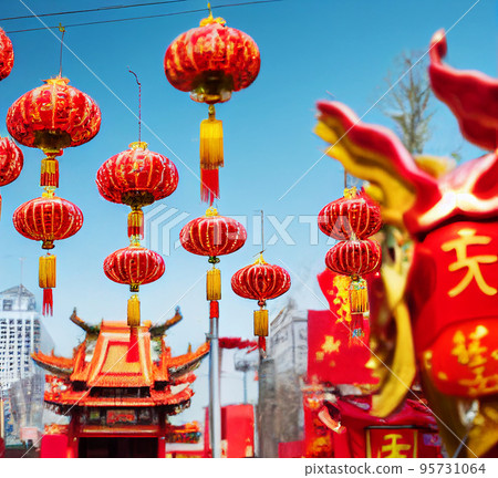 chinese new year lunar festival rabbit 95731064