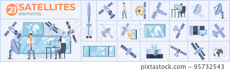 Satellites Composition Set Satellites Composition Set 95732543