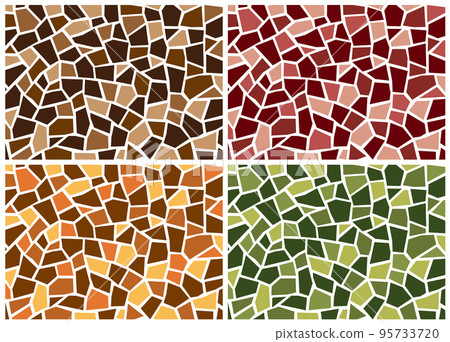 Four variations of mosaic tile stained glass Four variations of mosaic tile stained glass 95733720