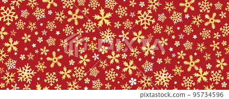 雪花背景材料紅色水平 雪花背景材料紅色水平 95734596