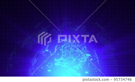 Digital world map Digital world map 95734746