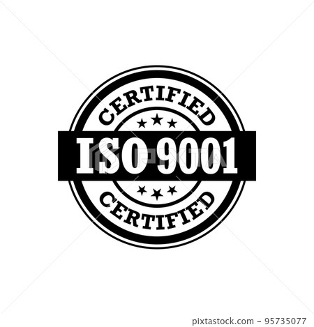 ISO 9001 certified label, vector illustration  95735077