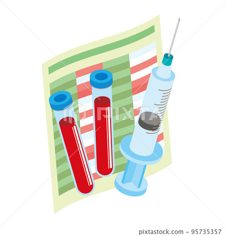 Blood test image illustration 95735357