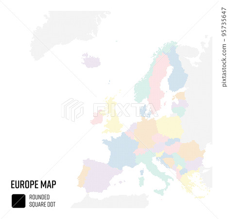 world map dot europe region grouped by country 95735647