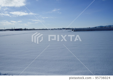 Hokkaido winter countryside 95736024