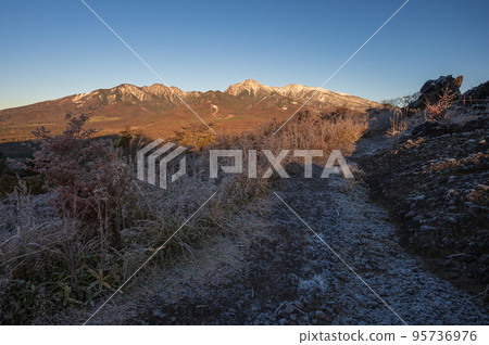 The Yatsugatake mountain range seen from Hirasawa Pass, the view from Shishiiwa Observatory The Yatsugatake mountain range seen from Hirasawa Pass, the view from Shishiiwa Observatory 95736976