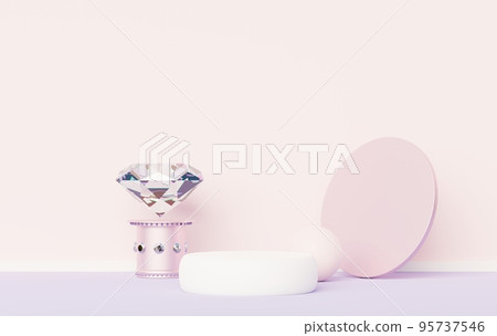 3d render abstract display podium platform for product presentation and advertising. Minimal scene backdrop with clean design. Vacant pedestal for mock up. Empty stage with pastel color for cosmetic. 3d render abstract display podium platform for product presentation and advertising. Minimal scene backdrop with clean design. Vacant pedestal for mock up. Empty stage with pastel color for cosmetic. 95737546