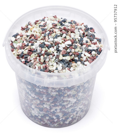 gravel in pot for house plats planting isolated on white background 95737912
