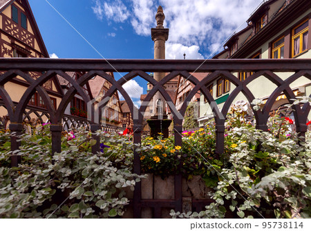 Rothenburg ob der Tauber. The old famous medieval town on a sunny day. Rothenburg ob der Tauber. The old famous medieval town on a sunny day. 95738114