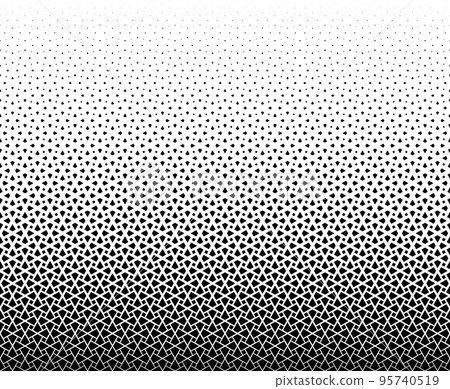 Geometric pattern of black figures on a white background. Seamless in one direction.Scale method 95740519