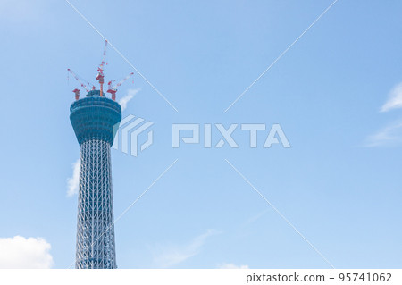 Tokyo Skytree under construction in Tokyo Tokyo Skytree under construction in Tokyo 95741062