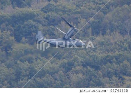 US Air Force V-22 Osprey taking off during exercise in Hokkaido US Air Force V-22 Osprey taking off during exercise in Hokkaido 95741526