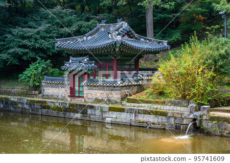 Changdeokgung royal palace of the Joseon dynasty in Autumn in Seoul South Korea 95741609