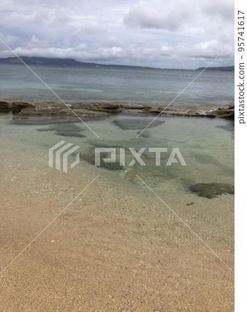 beautiful sea and sandy beach 95741617