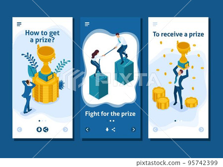 Isometric Template app Reaching the goal in any way, get the victory, smartphone apps 95742399