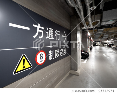 Driving instructions in the parking lot 95742974