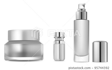 Cosmetic serum bottle set. Collagen essence can 95744392