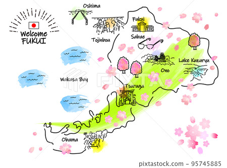 春福井觀光景點簡單線描圖解圖 95745885