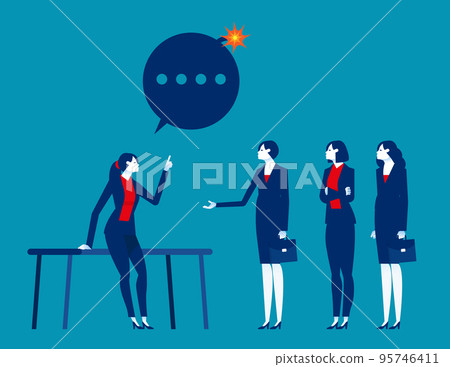 Troublemaker at work office Business crisis vector concept 95746411