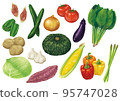 Vegetable illustration set 1 95747028