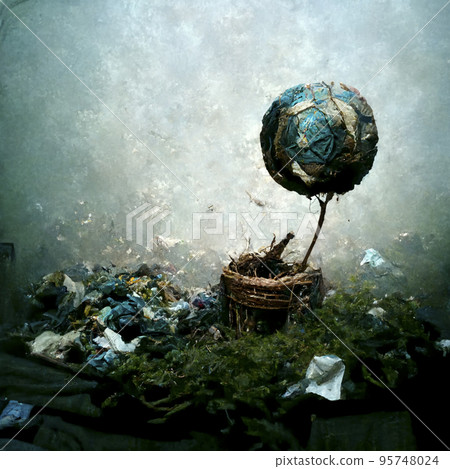 Earth series made of garbage 95748024