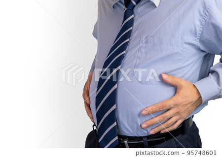 A businessman who cares about his stomach 95748601