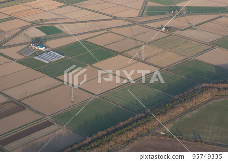 Rural landscape above Chitose in autumn Rural landscape above Chitose in autumn 95749335
